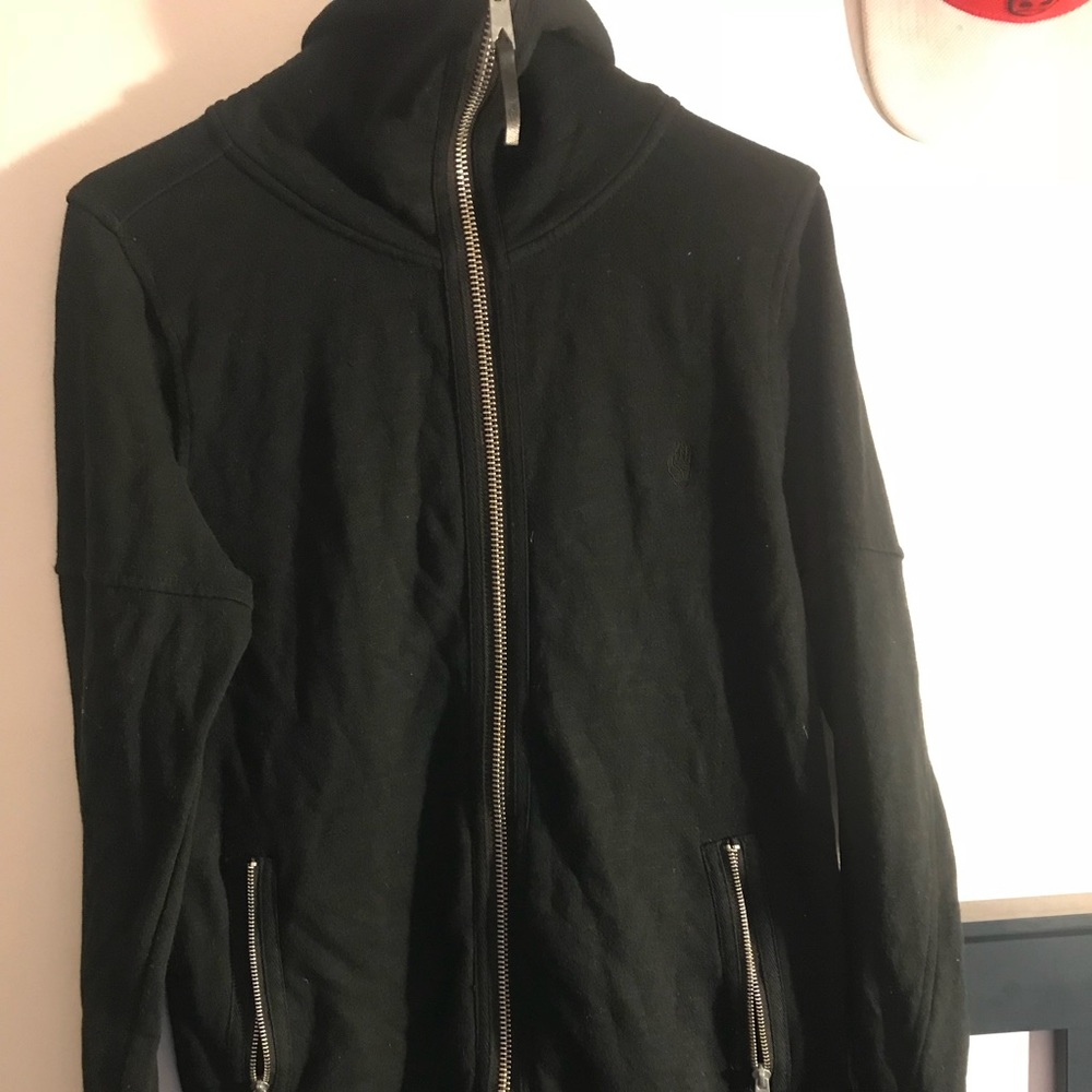 Black Zip Up Cardigan ( Rockerbox UK Brand )